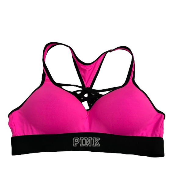 PINK Victoria's Secret Other - PINK Ultimate Push Up Racerback Sports Bra Neon Pink